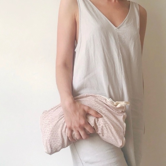 ACACIA • RARE Bikini Zip Bag in Cream Snake - Picture 3 of 14